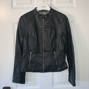 Faux Leather Moto Jacket